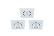 Lamper - EGLO AREITIO indbygningsspots, 3-pak, børstet aluminium - 98637