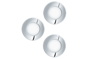 Lamper - EGLO FUEVA 1 indbygningsspot Ø85 mm, IP44, 3-pak, krom - 98635