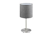 Lamper - EGLO PASTERI bordlampe, grå/børstet stål - 96376