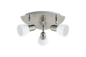 Lamper - EGLO ENEA spotrondel 3L, saniteret nikkel/hvid - 90986