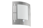 Lamper - EGLO CITY udendørs væglampe med sensor, rustfrit stål - 88144