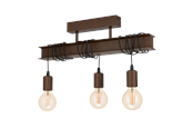 Lamper - EGLO TOWNSHEND 4 loftlampe, antikbrun - 43522