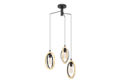 Lamper - EGLO BASILDON klyngependel, sort/træ - 43463