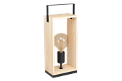 Lamper - EGLO FAMBOROUGH bordlampe, sort/træ - 43415