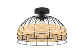 Lamper - EGLO ANWICK loftlampe, sort/natur - 43398