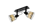 Lamper - EGLO ANWICK 1 spotskinne 2L, sort/natur - 43325