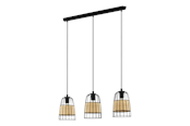 Lamper - EGLO ANWICK langbordspendel, sort/natur - 43313