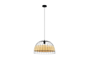 Lamper - EGLO ANWICK pendel Ø500 mm, sort/natur - 43312
