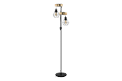 Lamper - EGLO TOWNSHEND 5 gulvlampe, sort/brun - 44081