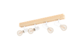 Lamper - EGLO TOWNSHEND 3 spotskinne 4L, brun/hvid - 99485