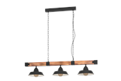 Lamper - EGLO OLDBURY langbordspendel, sort/brun rustik - 44086