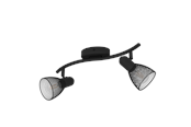 Lamper - EGLO CAROVIGNO spotskinne 2L, sort - 98622