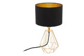 Lamper - EGLO CARLTON 2 bordlampe, sort/guld - 95788
