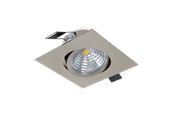 Lamper - EGLO SALICETO indbygningsspot, LED 6W 2700K, børstet stål - 98304