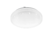 Lamper - EGLO FRANIA-S plafond Ø280 mm, 3000K, hvid med krystaleffekt - 97877