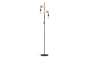 Lamper - EGLO TOWNSHEND gulvlampe, sort/brun - 43516