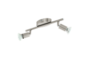 Lamper - EGLO BUZZ LED spotskinne 2L, børstet stål - 92596