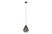 Lamper - EGLO CARLTON 1 pendel, sort/nød - 49997