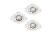 Lamper - EGLO SARTIANO indbygningsspot, 3000K, hvid, 3-pak - 32896