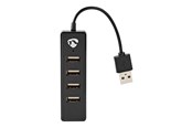 USB hub - Nedis UHUBU2420BK - hub - 4 ports USB hub - 4 ports - Sort - UHUBU2420BK