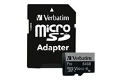Hukommelseskort - Verbatim Pro U3 microSD/SD - 90MB/s - 64GB - 47042