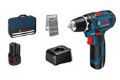 Skrue/Boremaskine - Bosch Professional GSR 12V-15 PROFESSIONAL BORE-/SKRUEMASKINE MED 2X - 060186810H