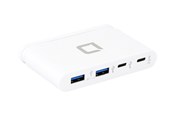 USB hub - Dicota USB-C Portable Hub 4-in-1 USB hub - 4 ports - Hvid - D31731