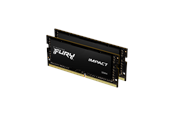 RAM - Kingston FURY Impact DDR4-3200 - 16GB - CL20 - Dual Channel (2 pcs) - Intel XMP - Sort - KF432S20IBK2/16
