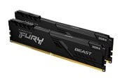 RAM - Kingston FURY Beast DDR4-3200 - 32GB - CL16 - Dual Channel (2 pcs) - Intel XMP - Sort - KF432C16BB1K2/32