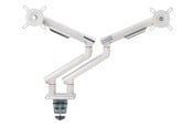 Skærmholder - Alterzone Arm Duo dobbelt monitorarm i aluminium, hvid - ALZDARM17-32-W