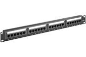 Netværkskabel - Pro CAT 6 19 inch (48.3 cm) Patch Panel 24 Port blac - 4040849938665