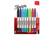 Skrive- og Tegneværktøjer - Sharpie Twin Tip Permanent Markers | Fin og meget fin spids | Forskellige farver | 8 styk - 2065409