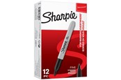 Skrive- og Tegneværktøjer - Sharpie Permanent Markers | Fin spids | Sort | 12 styk - S0810930