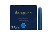 Skrive- og Tegneværktøjer - Waterman fyldepen genopfyldning blækpatroner | Standard International (kort) | Serenity Blue | 36 Stk - S0713041