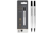 Skrive- og Tegneværktøjer - Parker PARKER rollerball refill, medium, sort, 2 stk. - 1950325