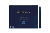 Skrive- og Tegneværktøjer - Waterman Fyldepens Refill Blæk Patroner | Lang Standard | Mysterious Blue | 8 Stk - S0110910