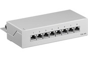 Netværkskabel - Pro CAT 6a Mini/Desktop Patch Panel 8 Port grey - ST - Grå - 4040849620638