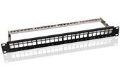 Netværkskabel - Pro 19 inch (48.3 cm) Keystone blank Patch Panel empty - Sort - 4040849957437