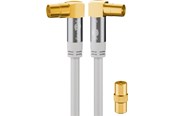 Antennekabel/stik - Pro TV antenna cable (135 dB) 4x shielded 1 m - 4040849704116