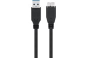 USB kabel - Pro USB-A <-> USB Micro-B 3.0 - 1.8m - Sort - 4040849660269
