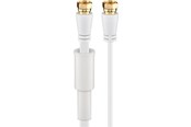 Antennekabel/stik - Pro Flat SAT antenna cable (80 dB) 2x shielded weatherproof 7.5m - 4040849672972