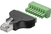 Netværkskabel - Pro Terminal Block 8-pin > RJ45 male (8P8C) - Sort - 4040849767364