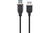 USB kabel - Pro USB-A <-> USB-A - 1.8m - Sort - 4040849439988