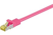 Netværkskabel - Pro RJ45 patch cord CAT 6A S/FTP (PiMF) 500 MHz with CAT 7 raw cable magenta - Pink - 3m - 4040849916144