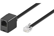 Netværkskabel - Pro Modular telephone extension cable - Sort - 3m - 4040849682636