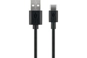 USB kabel - Pro USB-A <-> USB-C - 0.5m - USB 2.0 - Sort - PUSB2.0-AC-BLK-0.5M