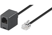 Netværkskabel - Pro Modular telephone extension cable - Sort - 3m - 4040849682599