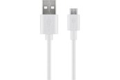 USB kabel - Pro USB-A <-> USB Micro-B - 2m - Hvid - 4040849386664