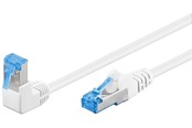 Netværkskabel - Pro LAN CAT 6A S/FTP 90° - Hvid - 1m - 4040849515644