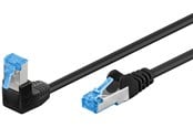 Netværkskabel - Pro LAN CAT 6A U/UTP 90° - Sort - 0.25m - 4040849515552